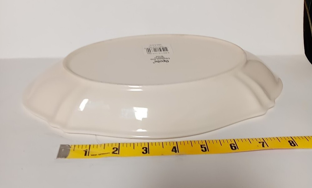 Spode Oval Tray, "Bless This Home" Christmas Tree Pattern