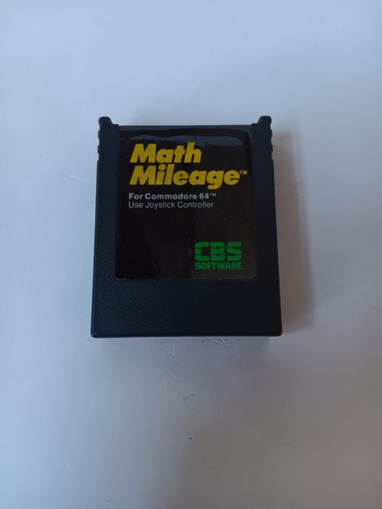 Commodore 64 Math Mileage Computer Game Tested/Works CBS Software