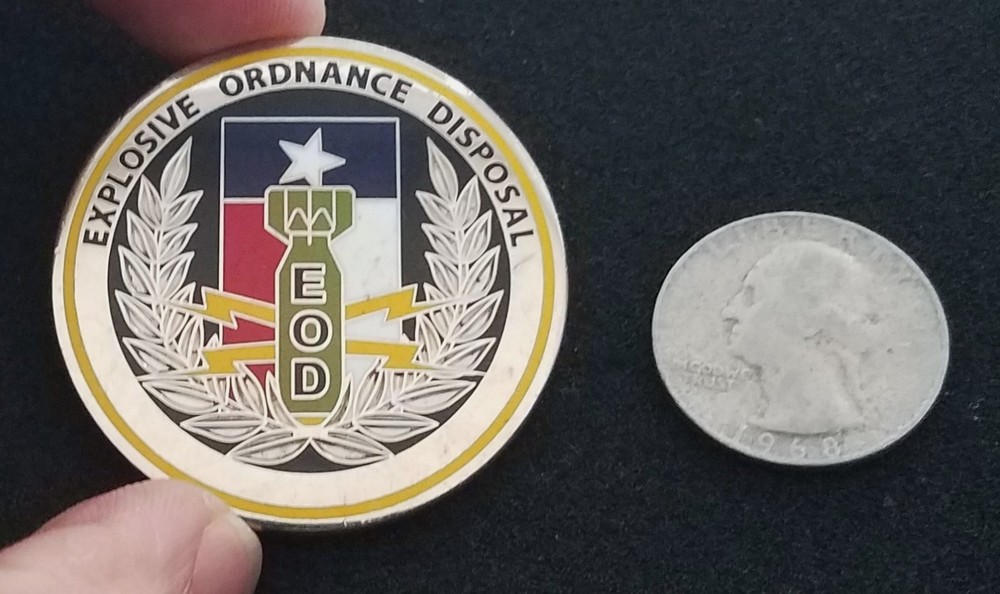 NEVER SEEN Texas A&M Aggie EOD Engineering TX Explosive Ordnance Challenge Coin