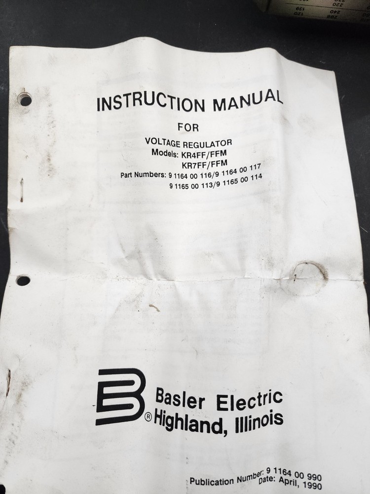 Basler KR4FFMX Voltage Regulator