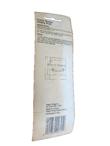 VTG NOS Hager Solid Brass Utility Pull