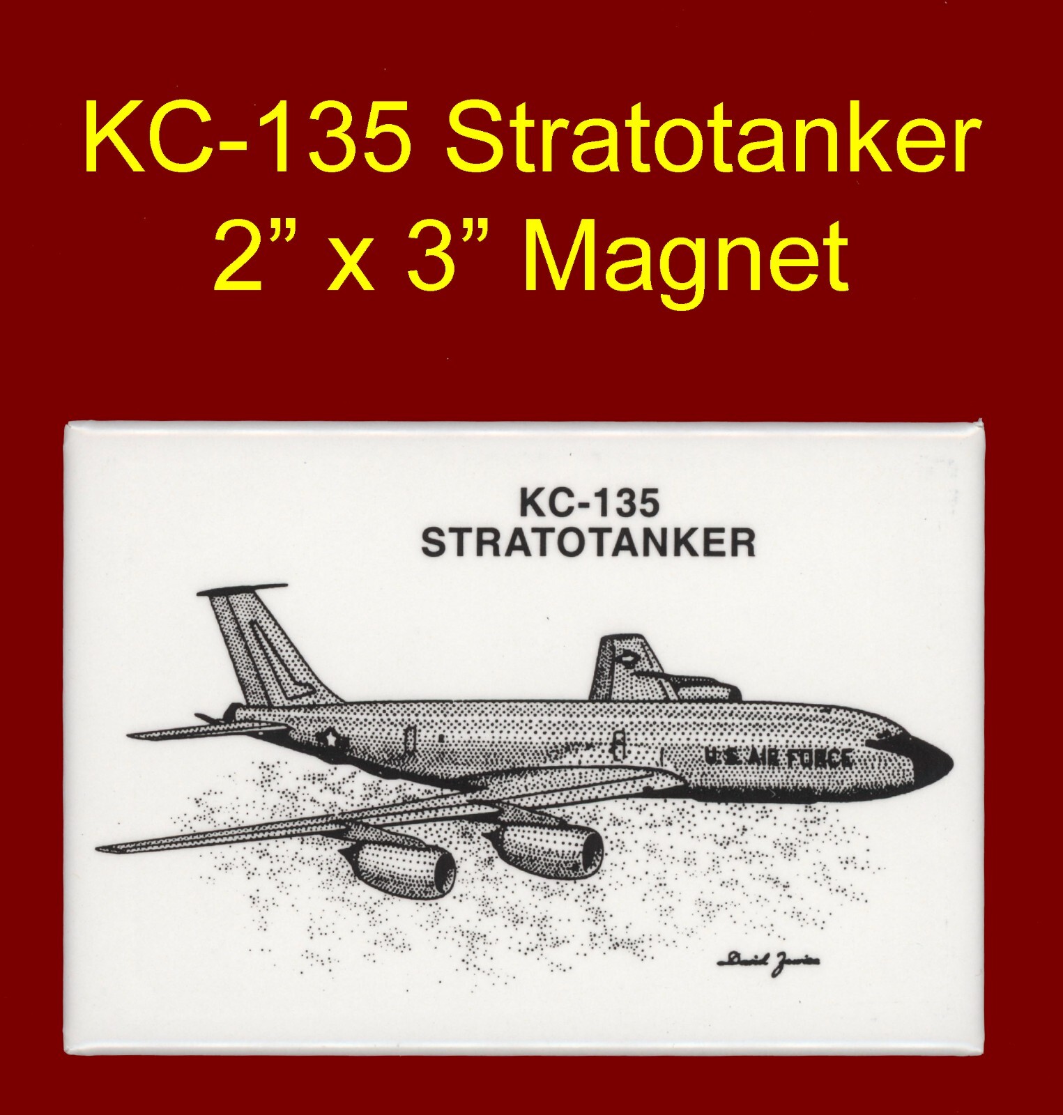 KC-135 Stratotanker Refueling Plane Magnet 2" x 3" Collectible Memento