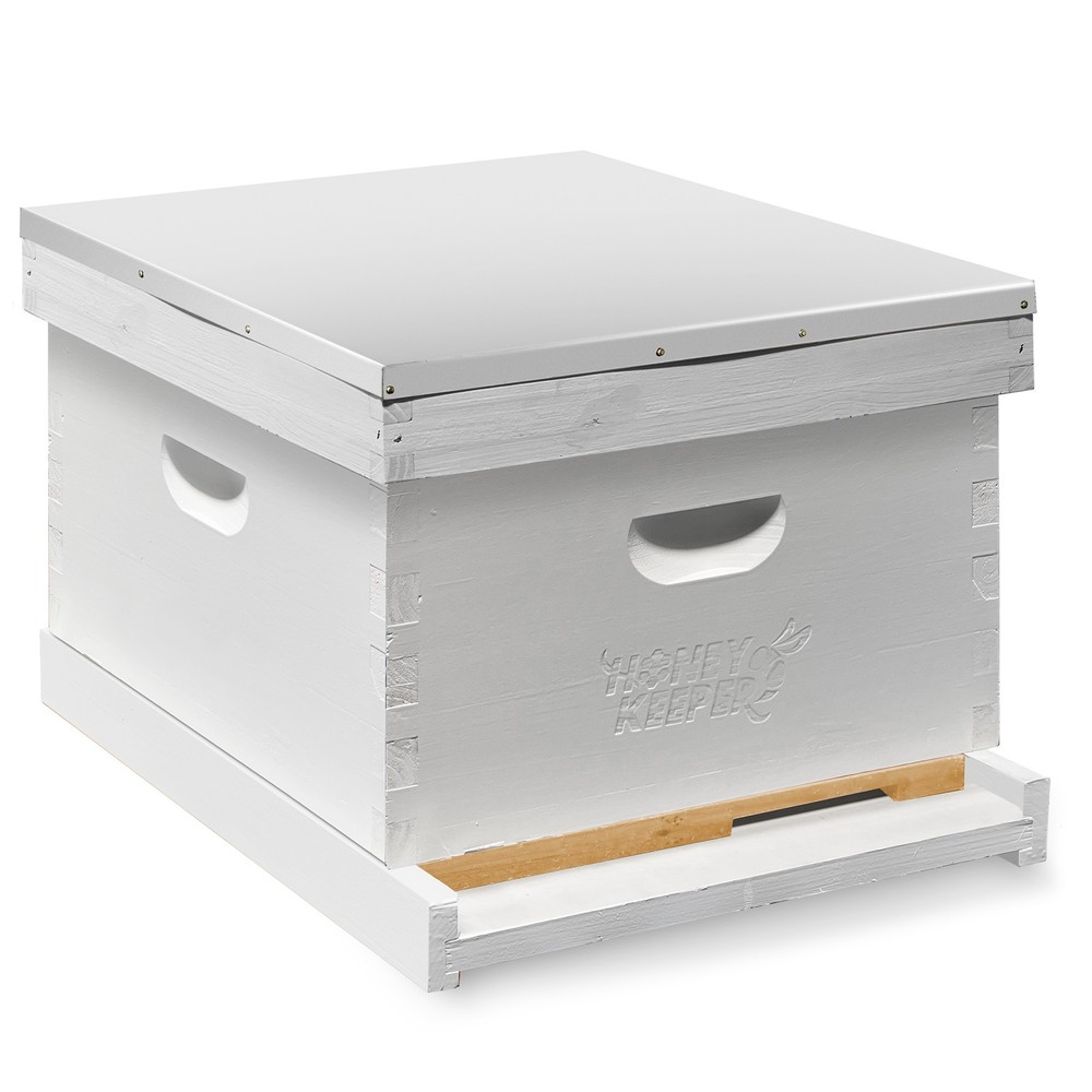 OPEN BOX - Beginner Bee Hive Body Kit, Painted, Assembled with 10 Frames - White