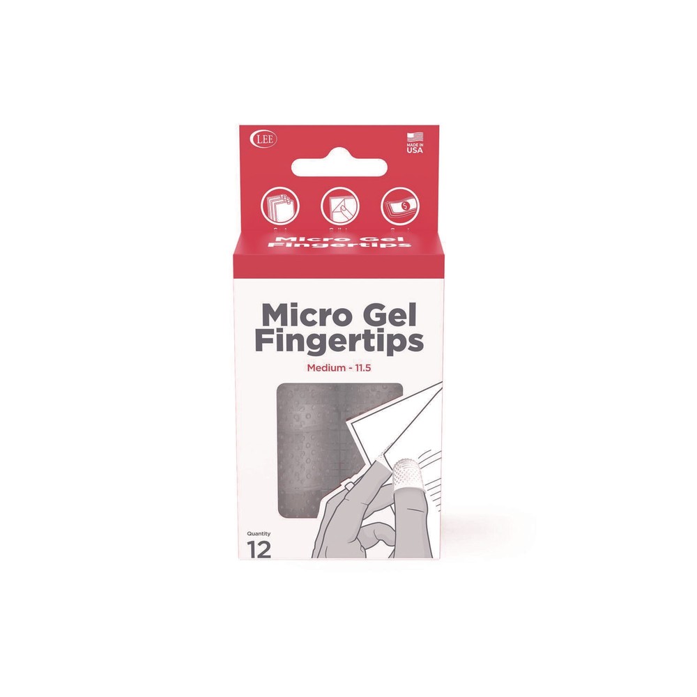 Micro-Gel Fingertips, Size 11.5, Medium, Clear, 12/Pack