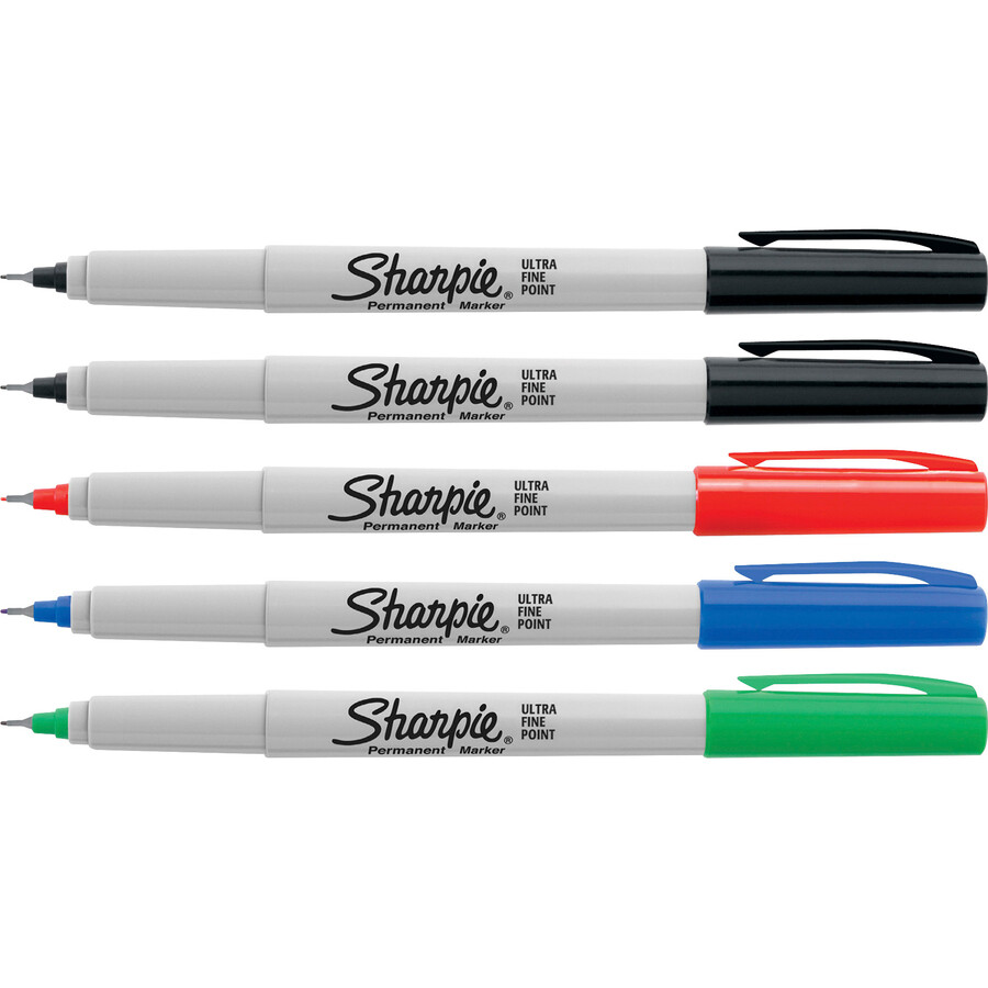 Sharpie Permanent Markers, Ultra Fine Point, Assorted Colors, 5 Count