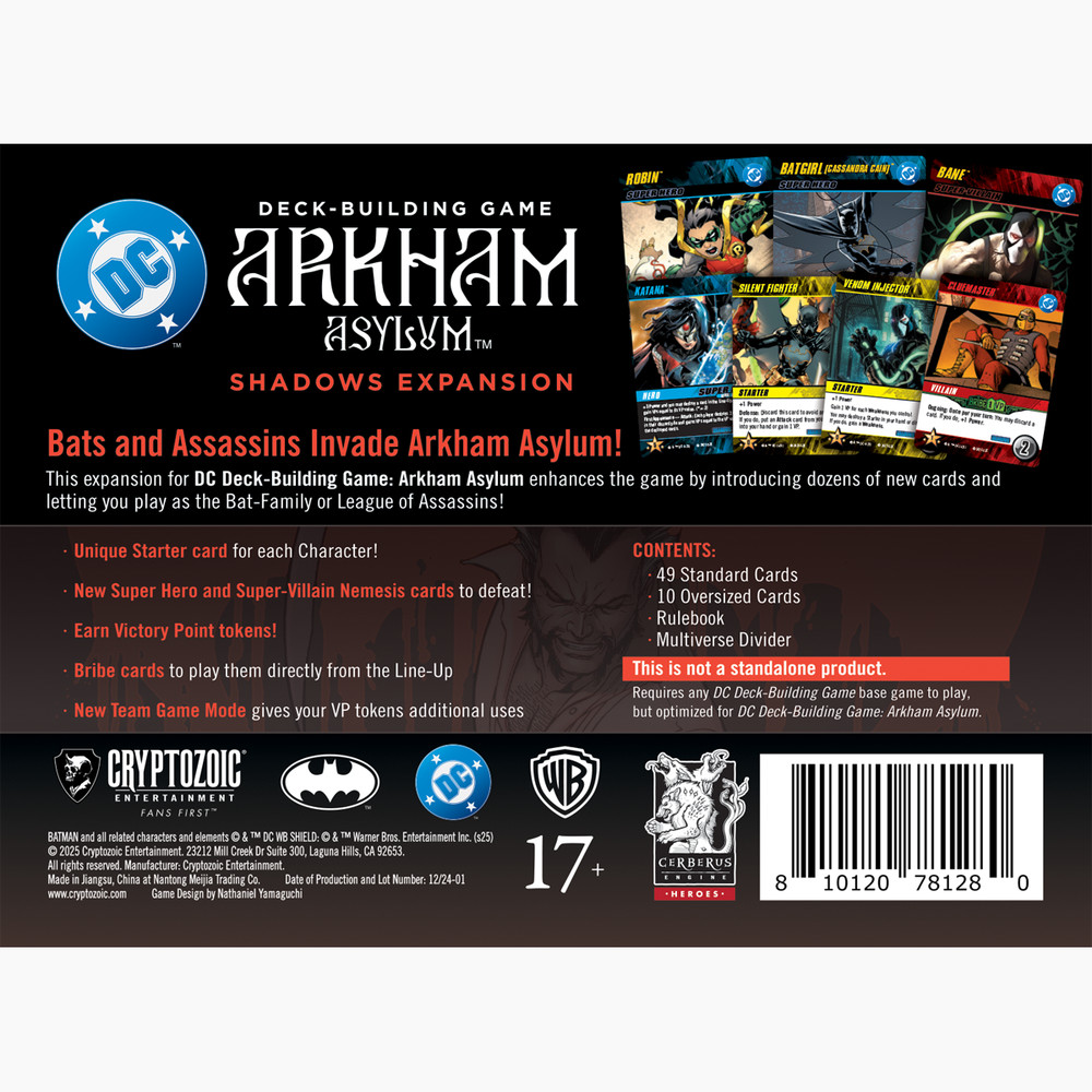 DC Deck-Building Game: Arkham Asylum Shadows Expansion