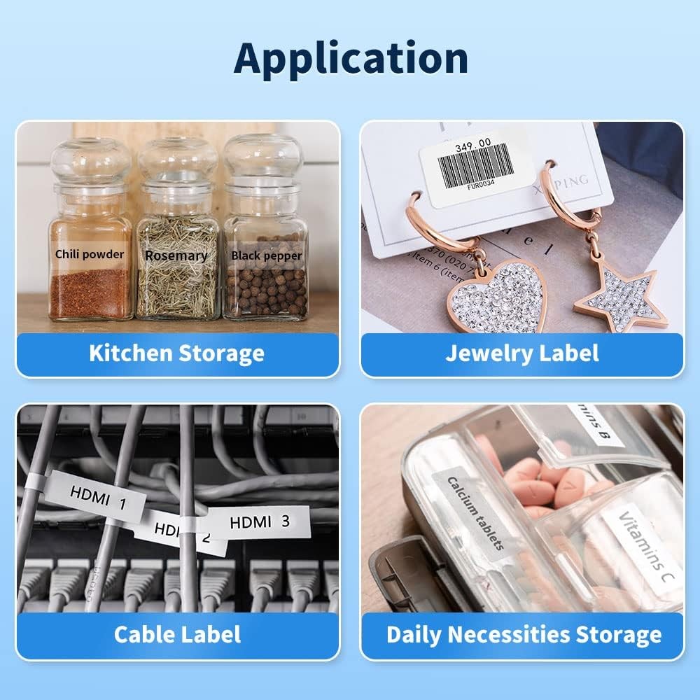 Bluetooth Mini Label Maker for Kids School Items, Inkless Thermal Label Printer