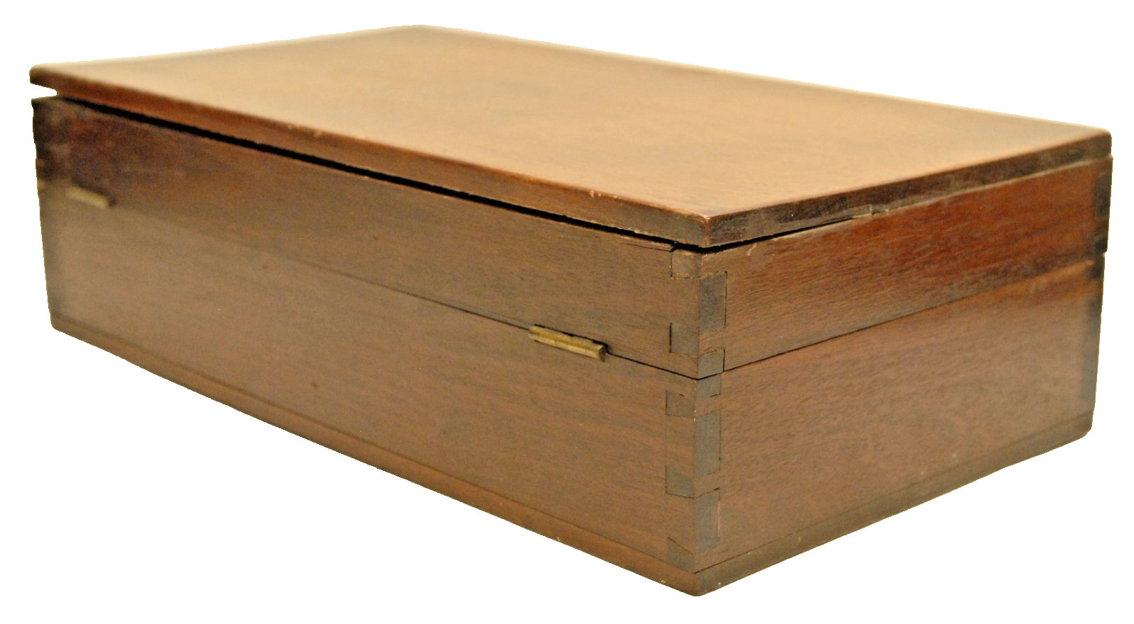 ANTIQUE EDWARD DRAPER PHILADELPHIA BRASS SURVEYORS COMPASS IN MAHOGANY WOOD CASE