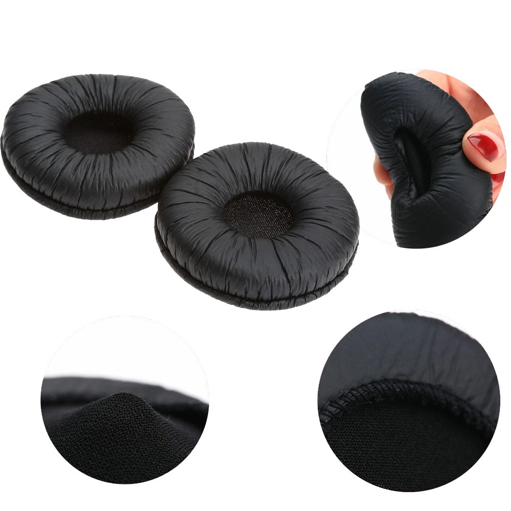 2Pc Black Replacement Earpad Ear Cushion Pads For Sony MDR-V150 V250 V300 ZX100