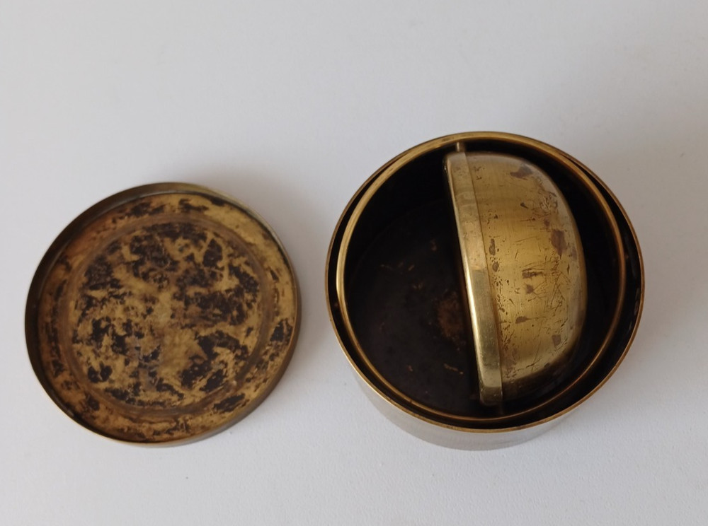 19th century brass floating dial compass