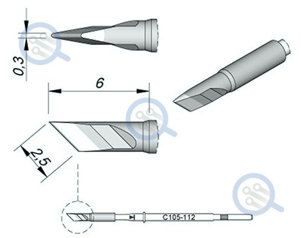 JBC C105-112 Knife Tips (0.3mm)