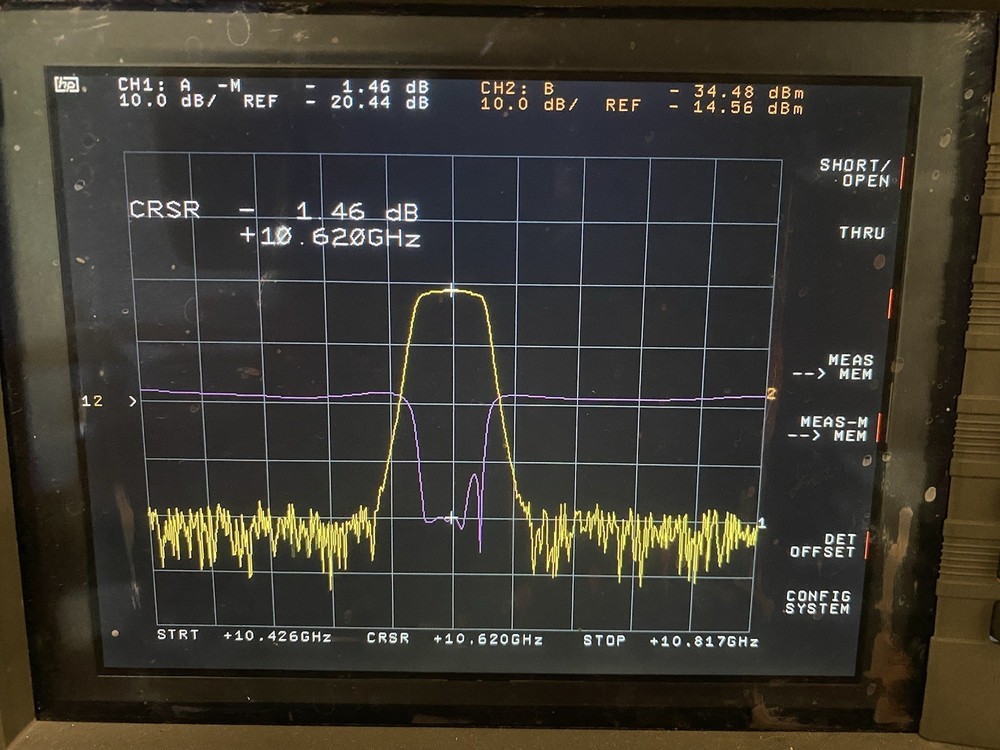 FILTER 10.620 Ghz WR90 FOREM Range 10-10.8 Ghz -1.4 TESTED