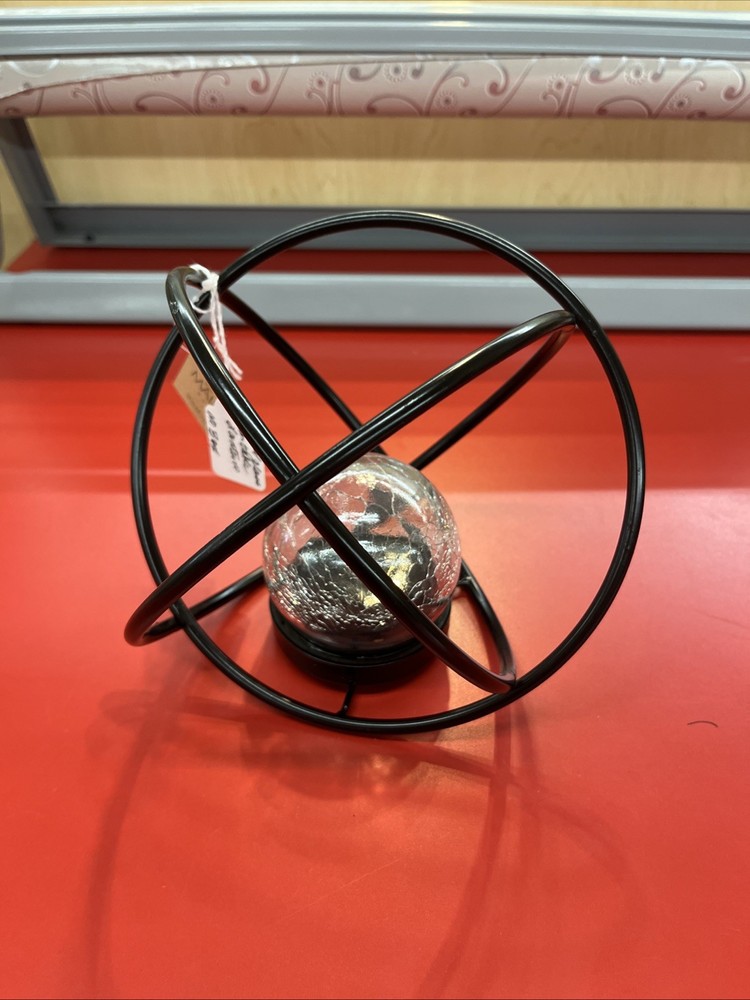 Metal Glass Solar Table Lantern