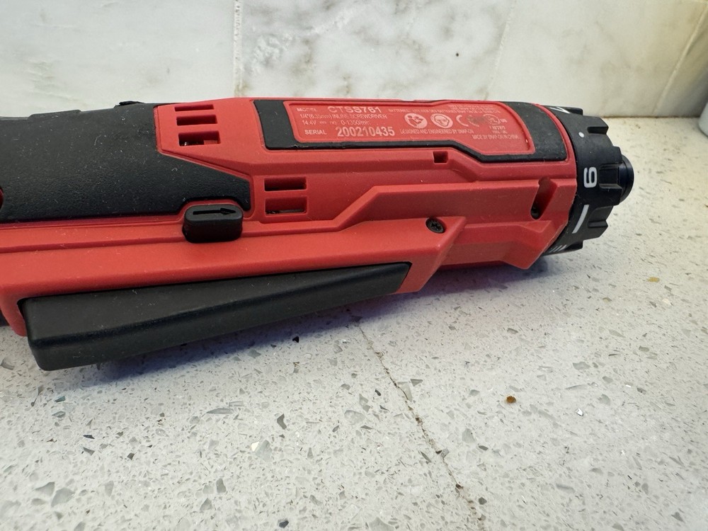 Snap-on Red Micro Lithium CTSS761 14.4V 1/4" Hex Inline Screwdriver TOOL ONLY