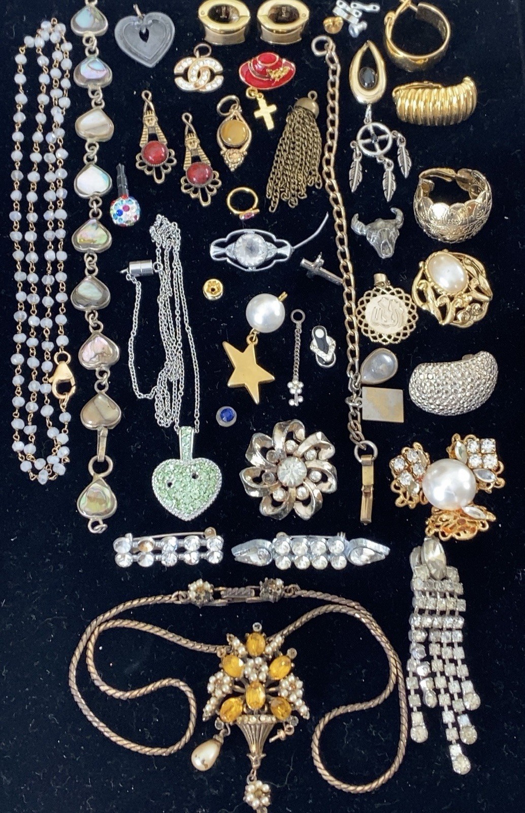 Vintage Jewelry Repair Lot ~ Crafts Repurpose Broken Missing Parts ~ Unique Item