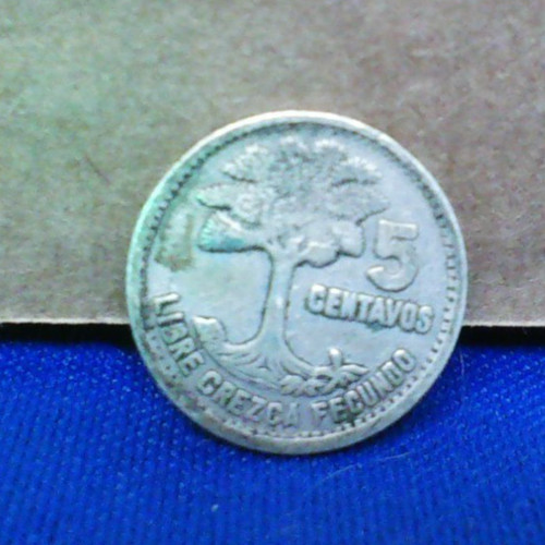 Guatemala Silver 5 Centavos 1956