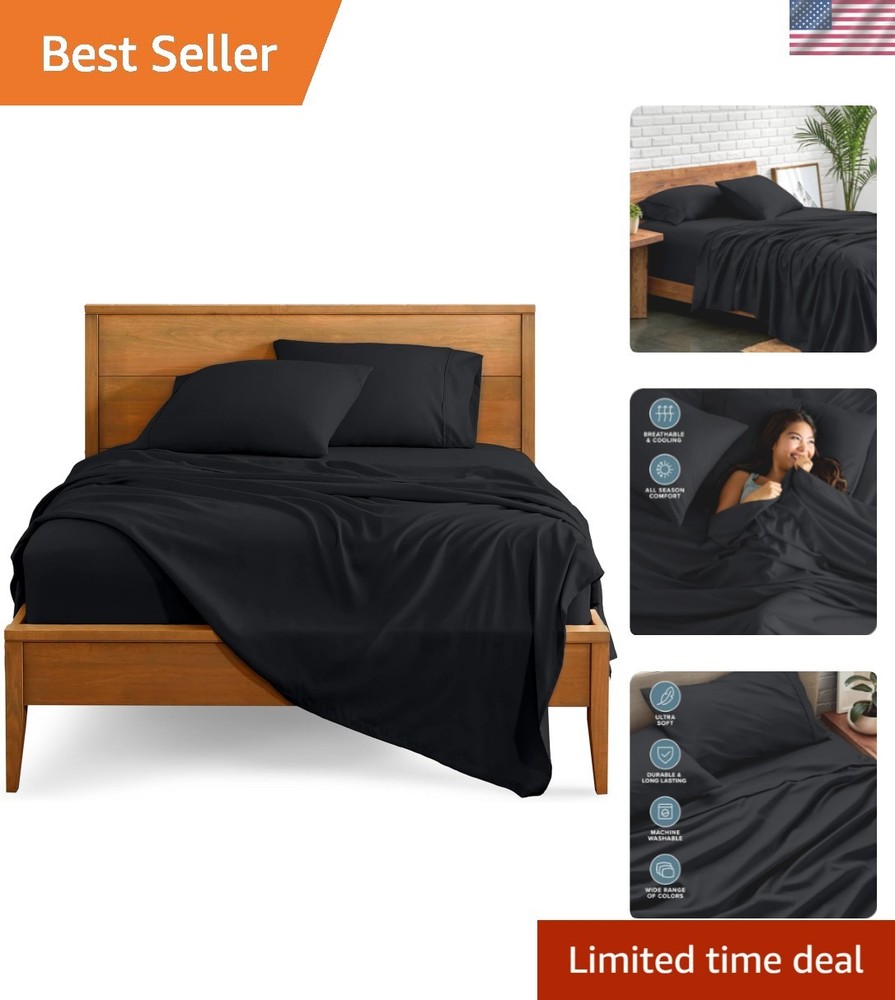 Luxury 1800 Thread Count Queen Sheet Set - Ultra-Soft Microfiber, Deep Pockets