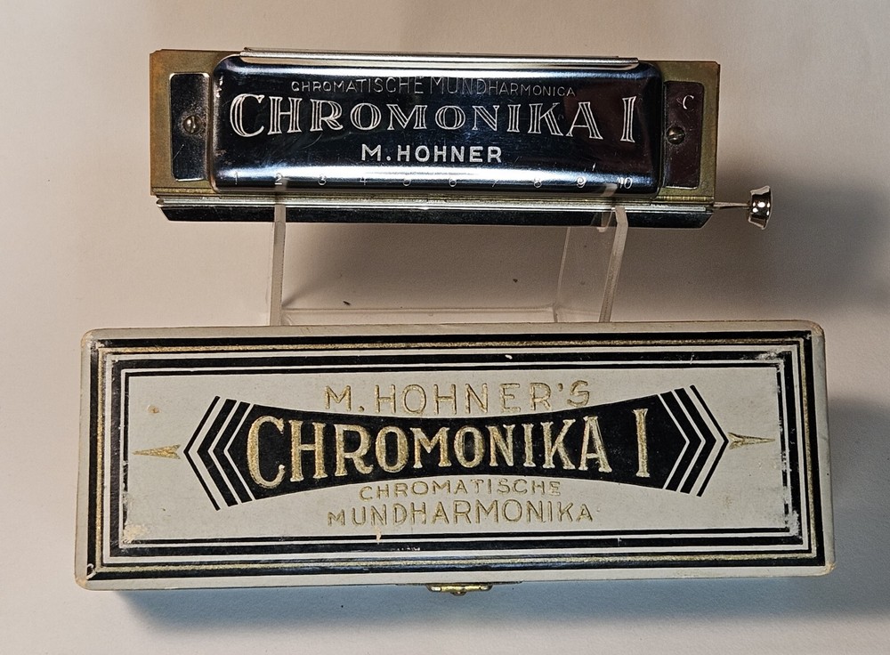 HOHNER Chromonica 10 Hole HARMONICA Germany Case Vintage