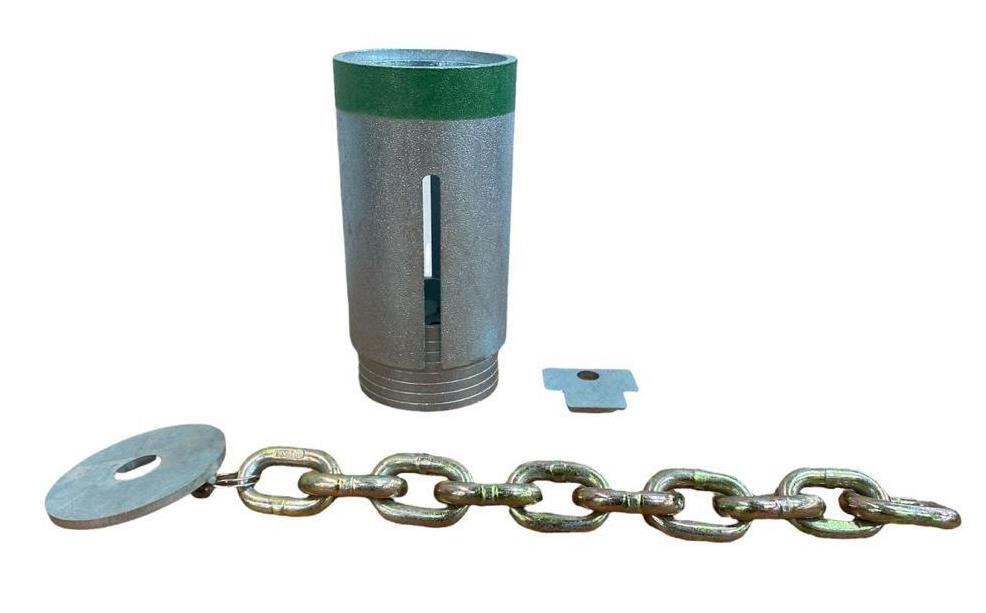 Floor Anchor Pot & Removable Chain for Frame Machines / Pulling Posts