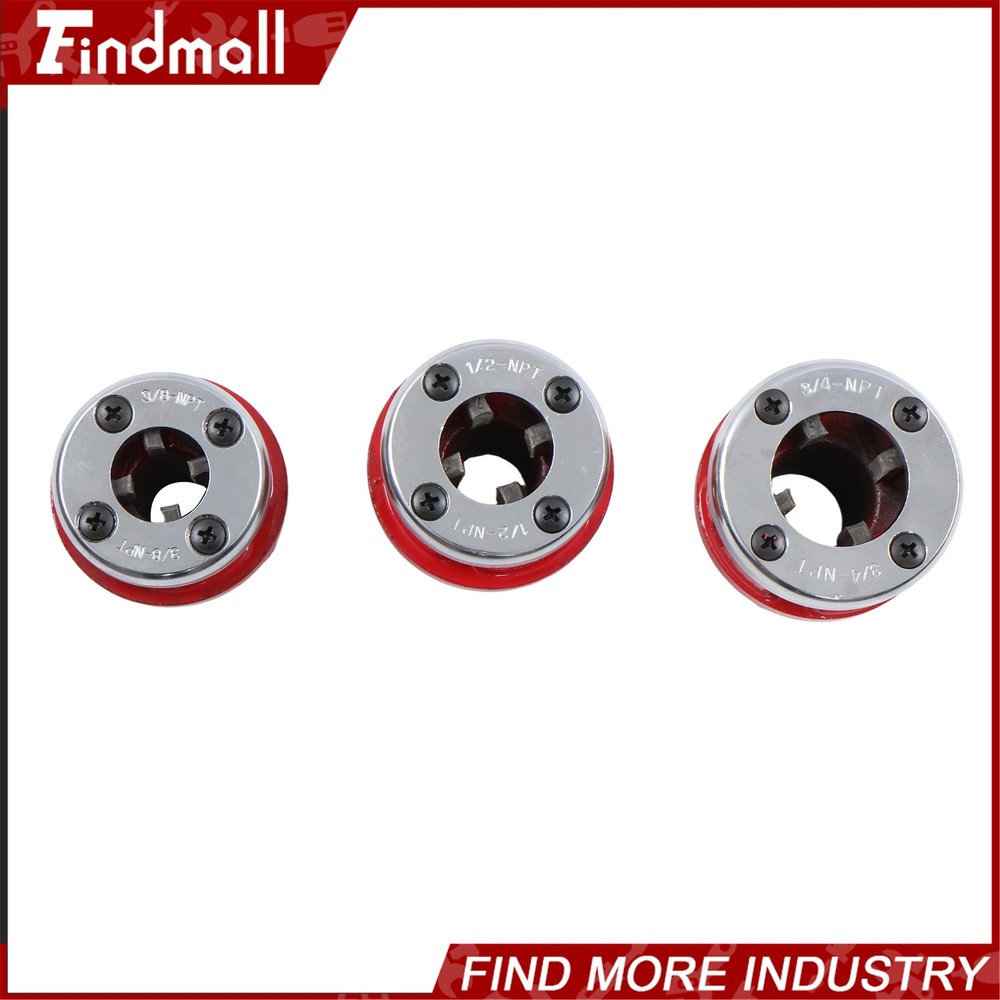 Findmall 7 Size Pipe Threader W/ Handle Pipe Threader Threading 3/8" To 2" Dies