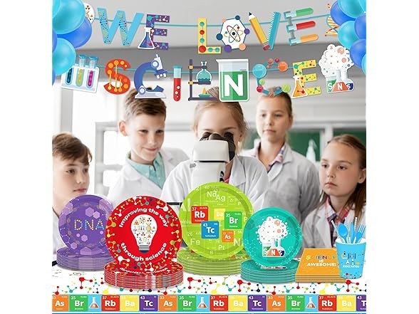4 Pack Science Party Tablecloths