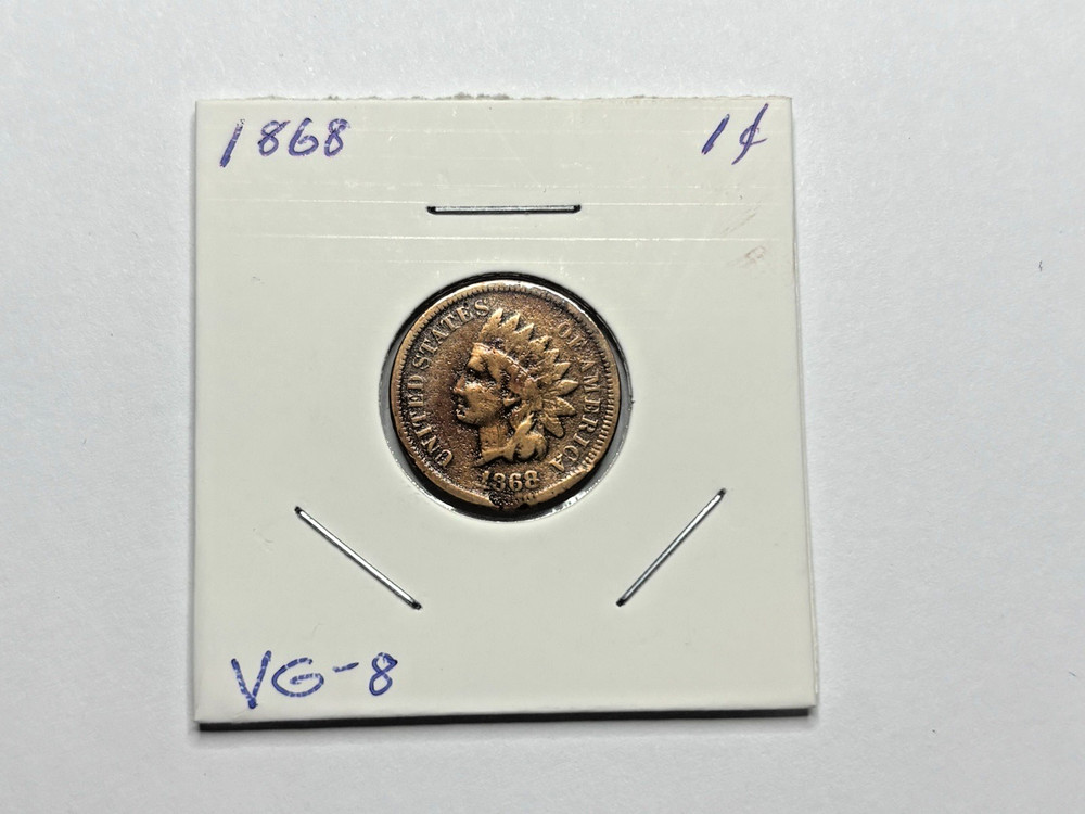 1868 Indian Head One Cent - Semi Key Date - Better Condition