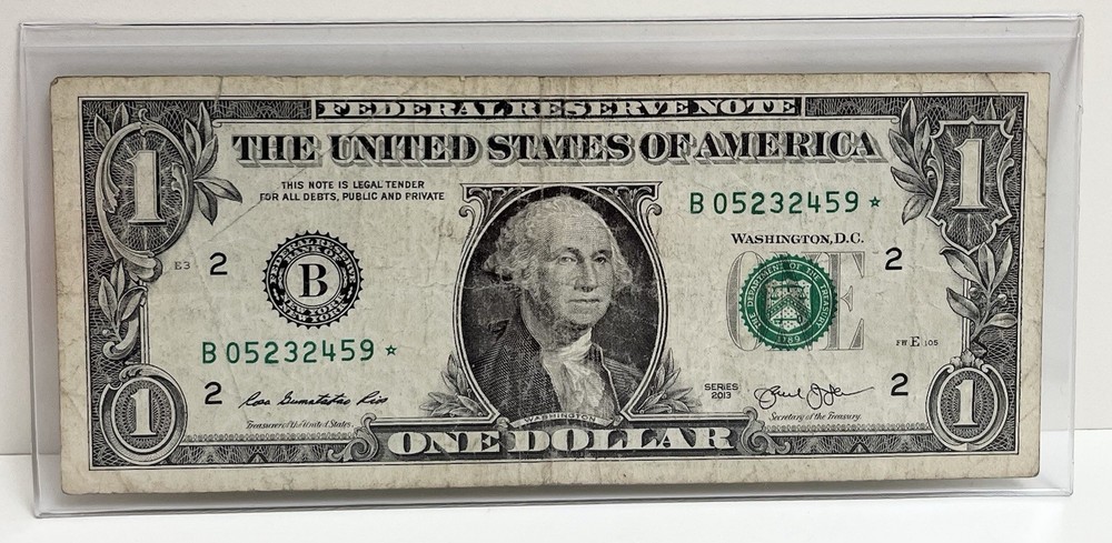 $1 2013 B Duplicate FW Star Note B05232459