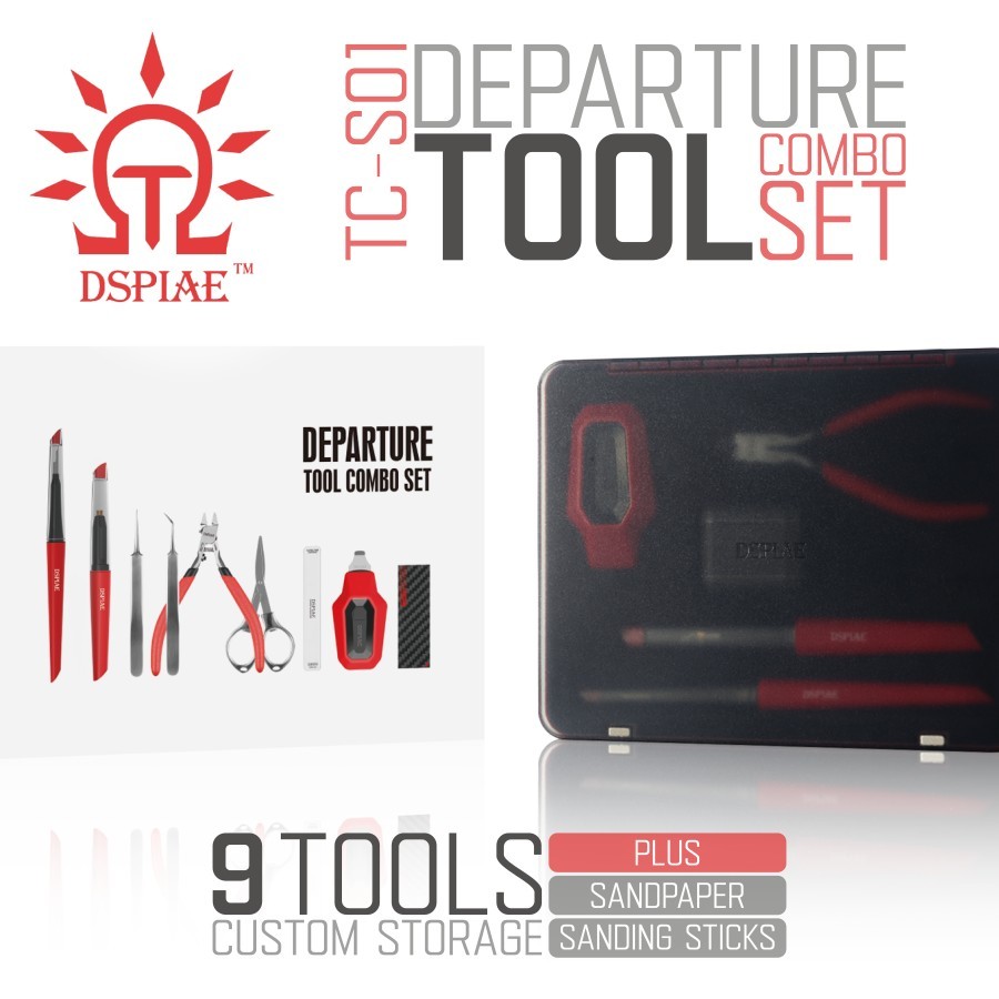 DSPIAE: DEPARTURE Tool Combo Set - TC-S01 - 9 Tools & Custom Storage