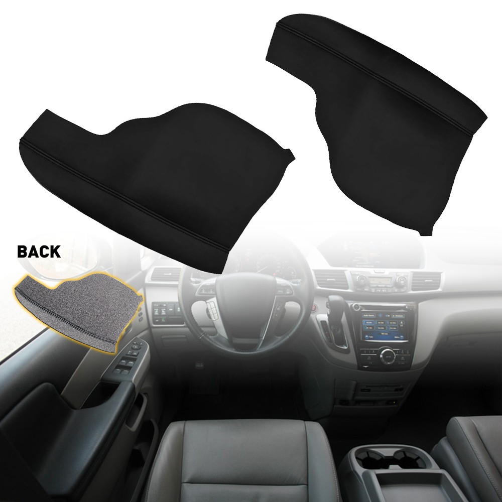 Interior Leather Front Door Panels Armrest Cover Fit for 2011-2017 Honda Odyssey