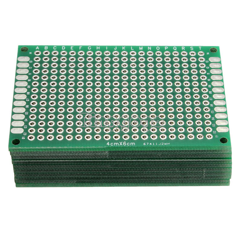 5pcs Double Side Prototype PCB Tinned Universal Breadboard 4x6cm 40mmx60mm FR