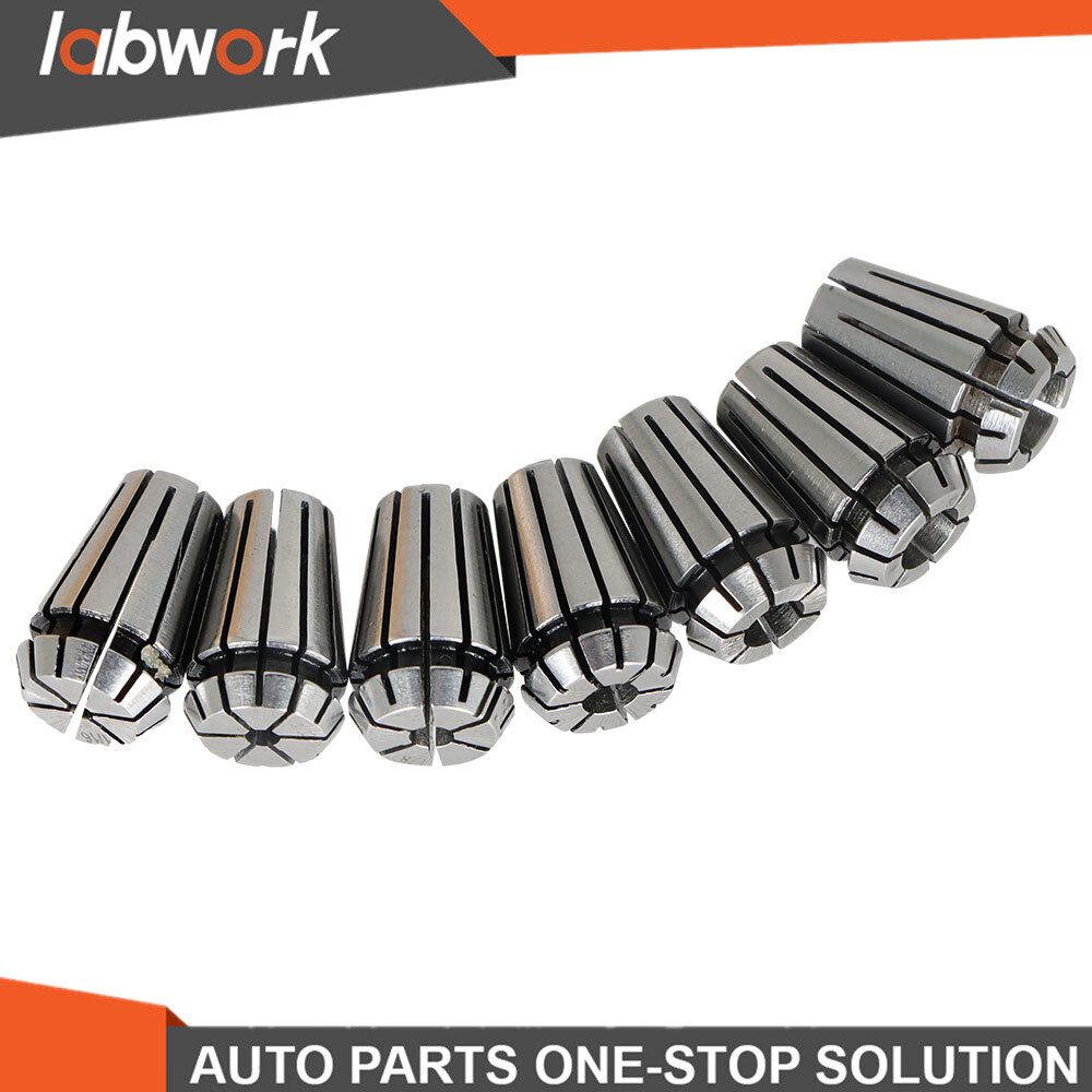 Labwork 7PCS ER11 Spring Collet Set 1/16"-1/4" Chuck For Machine Lathe Milling