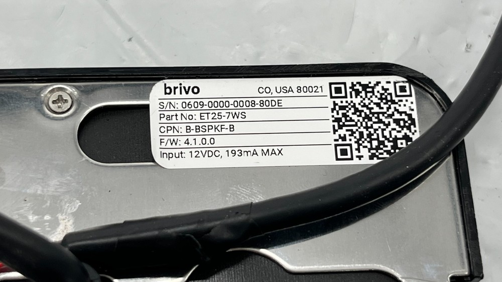 BRIVO ET25-7WS WALLMOUNT SECURE ACCESS CARD CONTROL READER