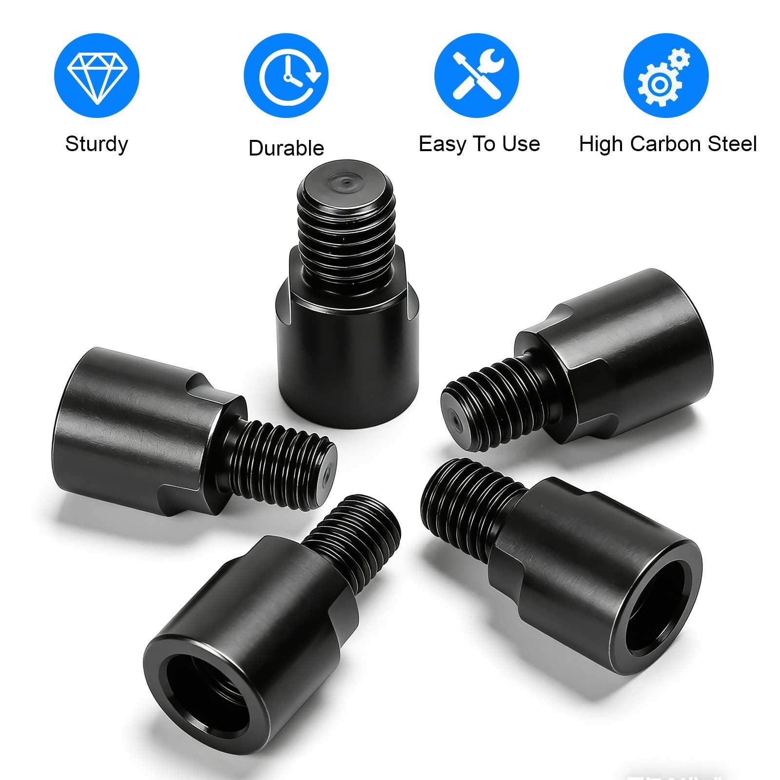 4Pcs Angle Grinder Converter Adapter 5/8inch-11 Female to M10/M14 Male Adapte