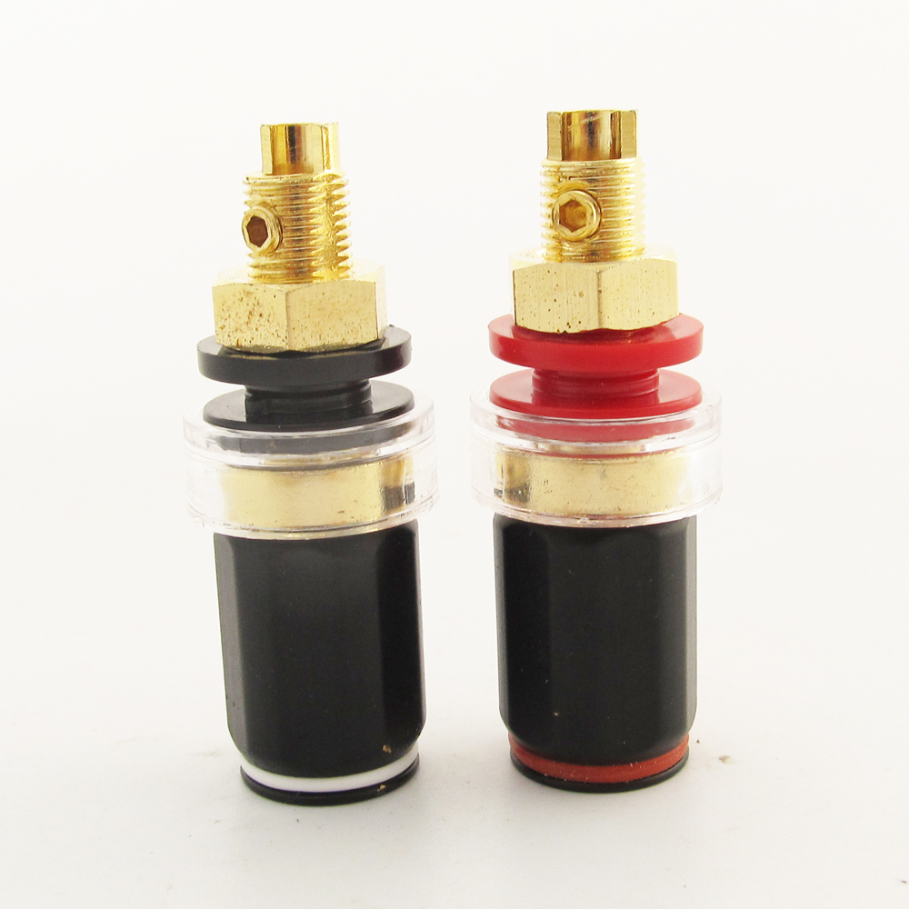 4pcs High Quality Brass HiFi Amplifier Speaker Terminal Binding Post 50mm