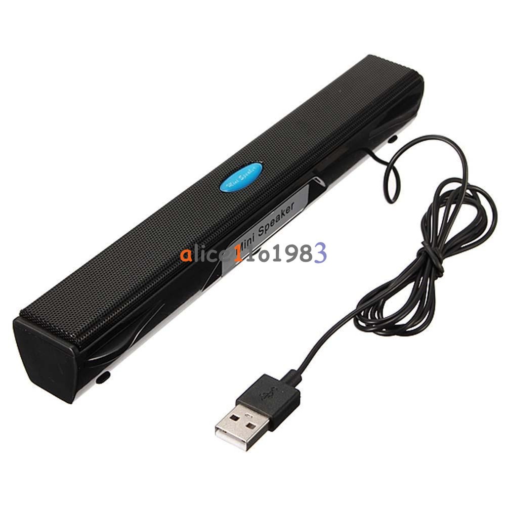 USB Multimedia Mini Speaker for Computer Desktop PC Laptop Notebook Tablet Black