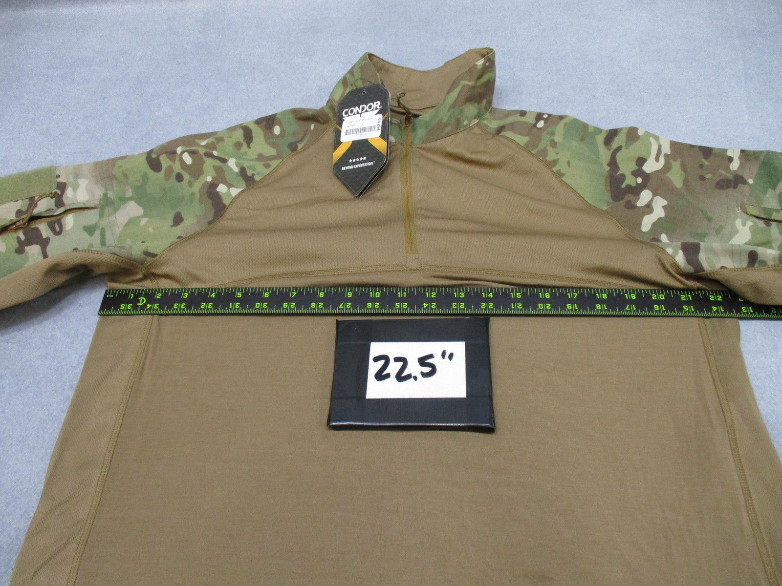 Condor Combat Shirt Multicam XL Long Sleeve 1/4 Zip Tactical Uniform Top
