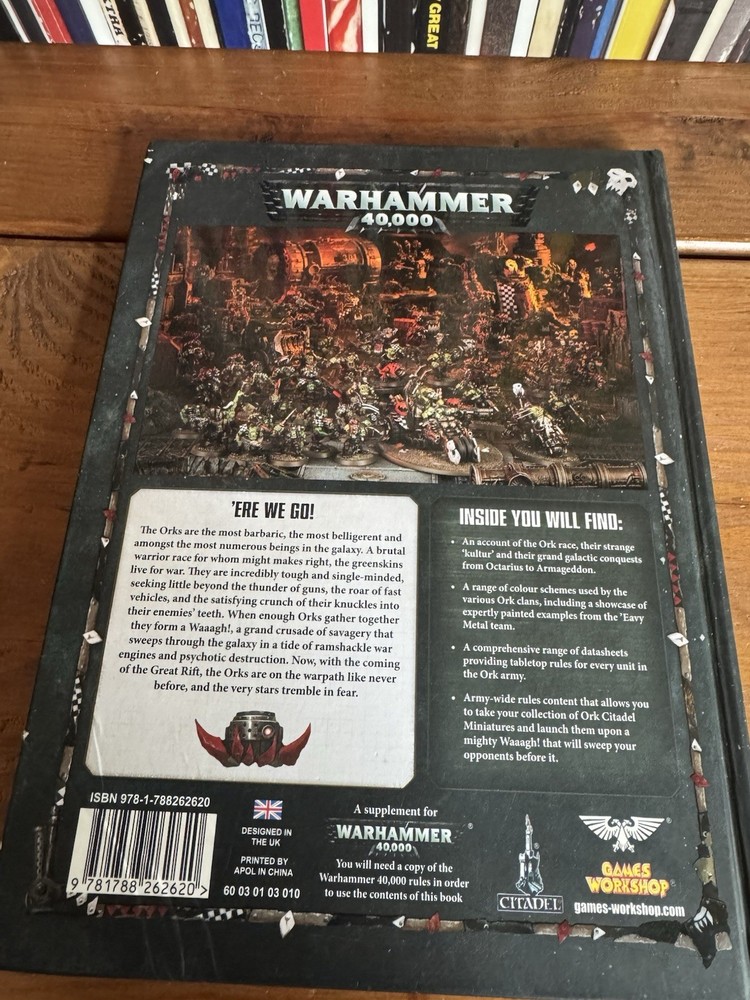 Warhammer 40K Orks Codex 8th + Datacards Complete Set GW 2018 Bundle Lot VG