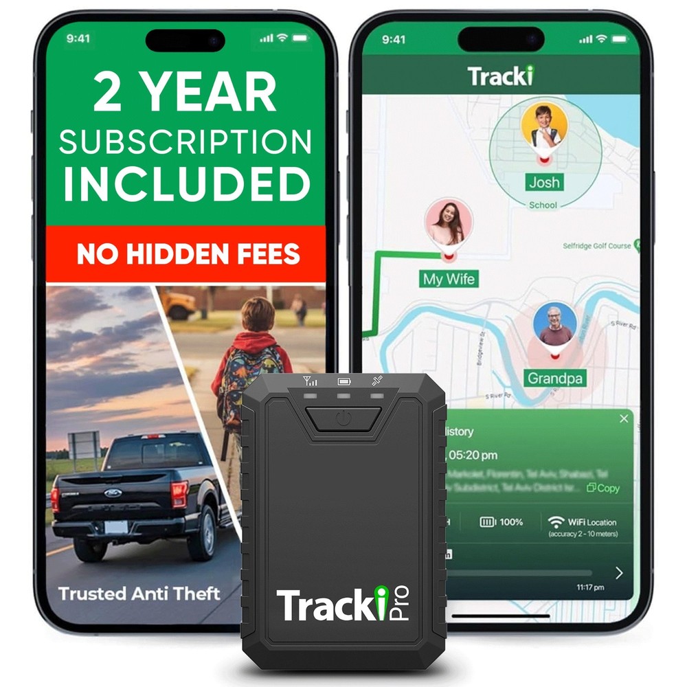 Tracki Pro GPS Tracker for Vehicles – Includes 24 Month Subscription