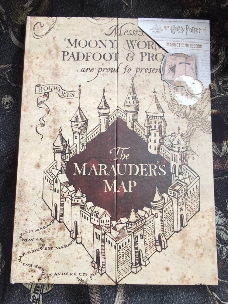 Harry Potter Stationery Bundle: Marauders Map Book, Sorting Hat Pen, Tin Set