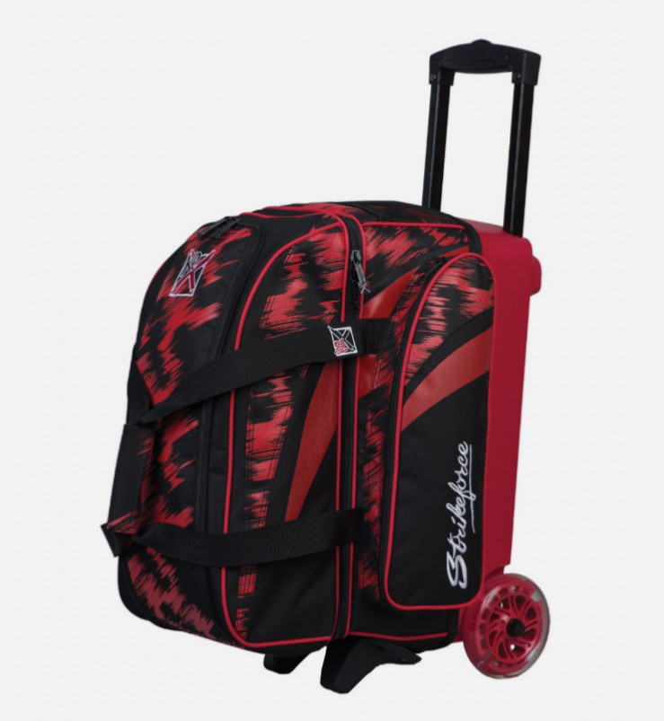 KR Strikeforce Cruiser Scratch Red/Black 2 Ball Roller Bowling Bag