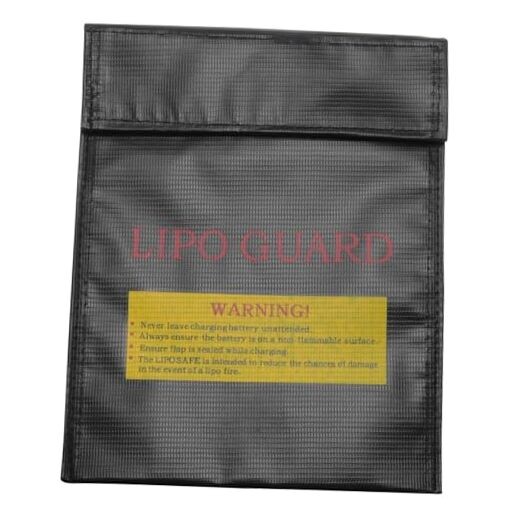 Lithium Battery Explosion-Proof Bag High Temperature Storage Protective Black