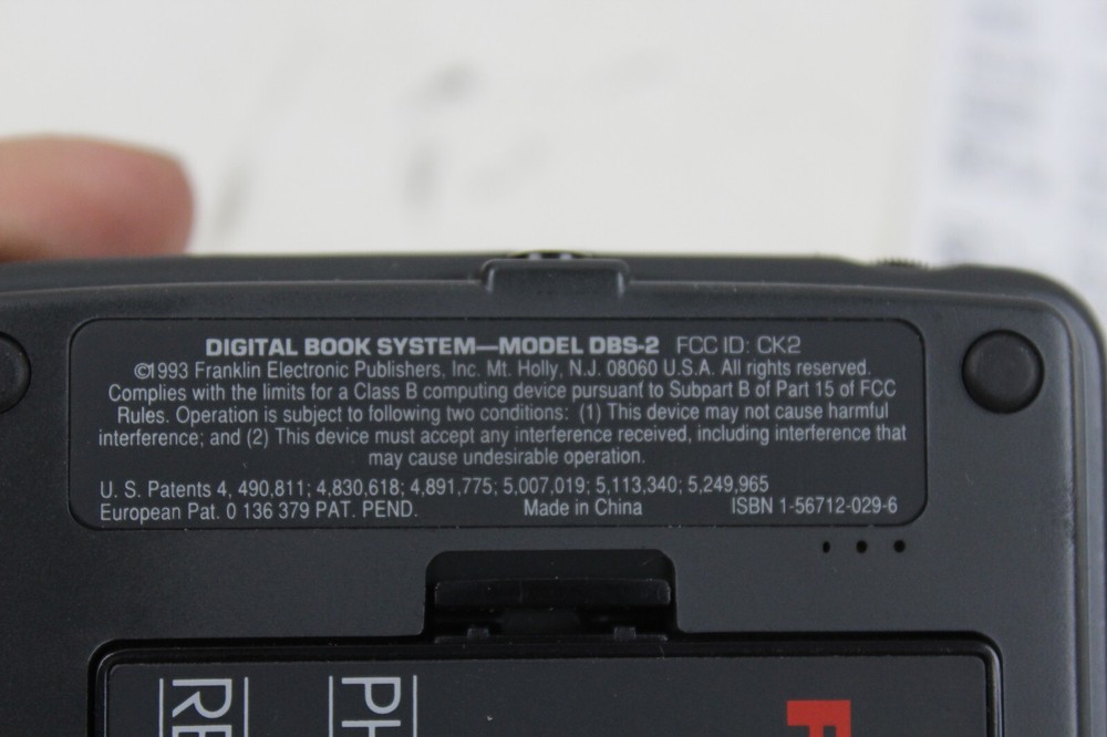 Franklin Digital Book System Model DBS-2 w/ physicians desk reference