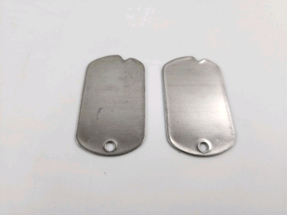 (2) Authentic WWII Era Blank Dog Tags