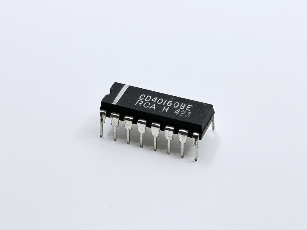 2PCS CD40160BE RCA CMOS Synchronous Programmable 4-Bit Decade Counter IC DIP-16