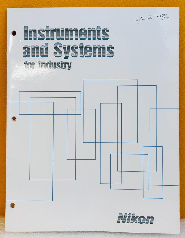 Nikon 1995 Instruments and Systems for Industry Catalog.