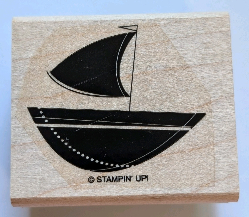 Wood/Rubber Stamp "Sailboat"
