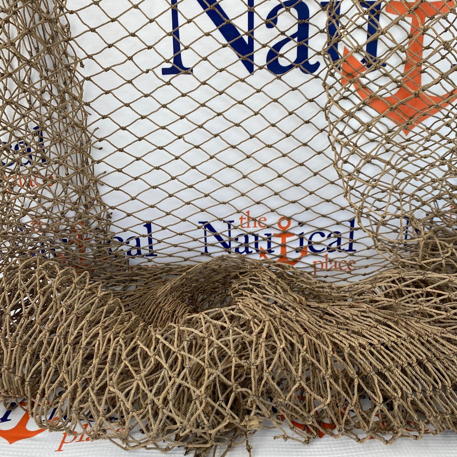 Real Used Fish Net - 10' x 10' - Traditional Fishing Net - Old Reclaimed Netting