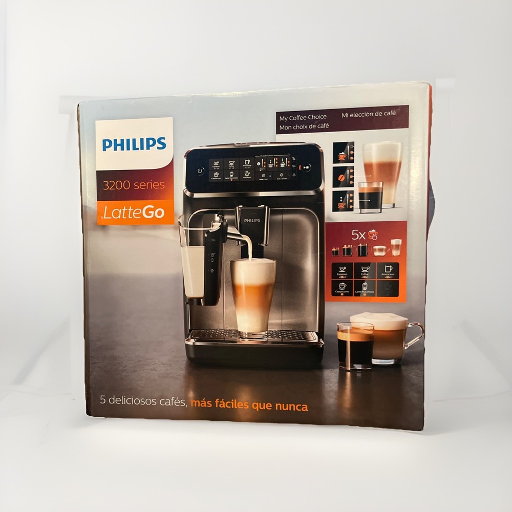 Philips 3200 Series Fully Automatic Espresso Machine w/ LatteGo Black & Filter