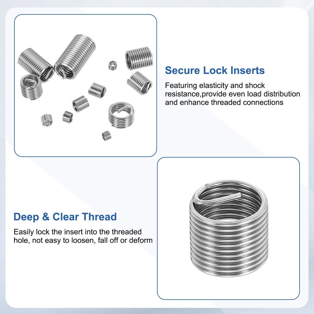 20pcs Wire Thread Inserts 3/8-24 UNF 1.5D 14.2mm Helical Threaded Sleeve