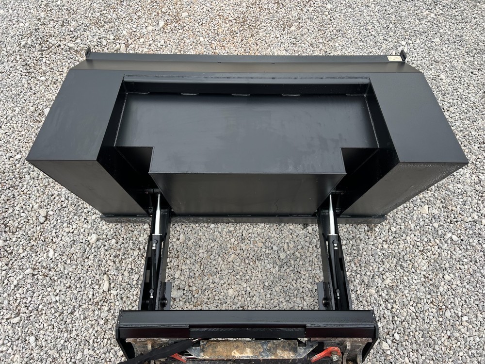 72" High Front Dump Smooth Bucket Attachment Fits Skid Steer Quick Attach